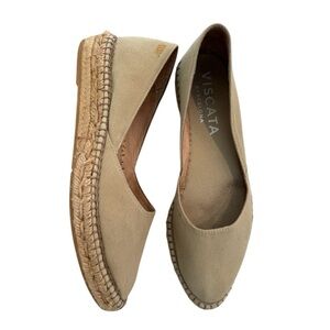 Viscata Rascassa Flat Espadrille Slip On Tan Sand Shoes
